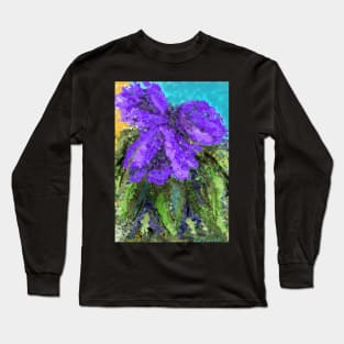 VIVID ABSTRACTED PURPLE LILACS Long Sleeve T-Shirt